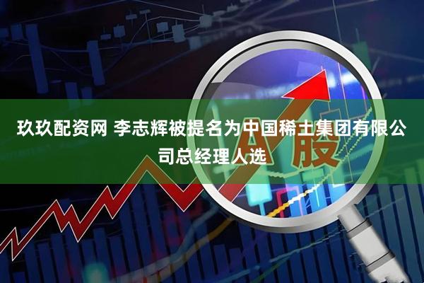 玖玖配资网 李志辉被提名为中国稀土集团有限公司总经理人选
